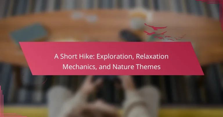 A Short Hike: Exploration, Relaxation Mechanics, and Nature Themes