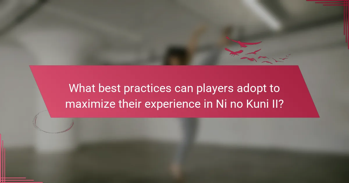 What best practices can players adopt to maximize their experience in Ni no Kuni II?