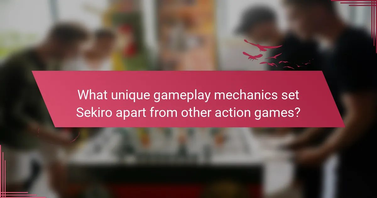 What unique gameplay mechanics set Sekiro apart from other action games?